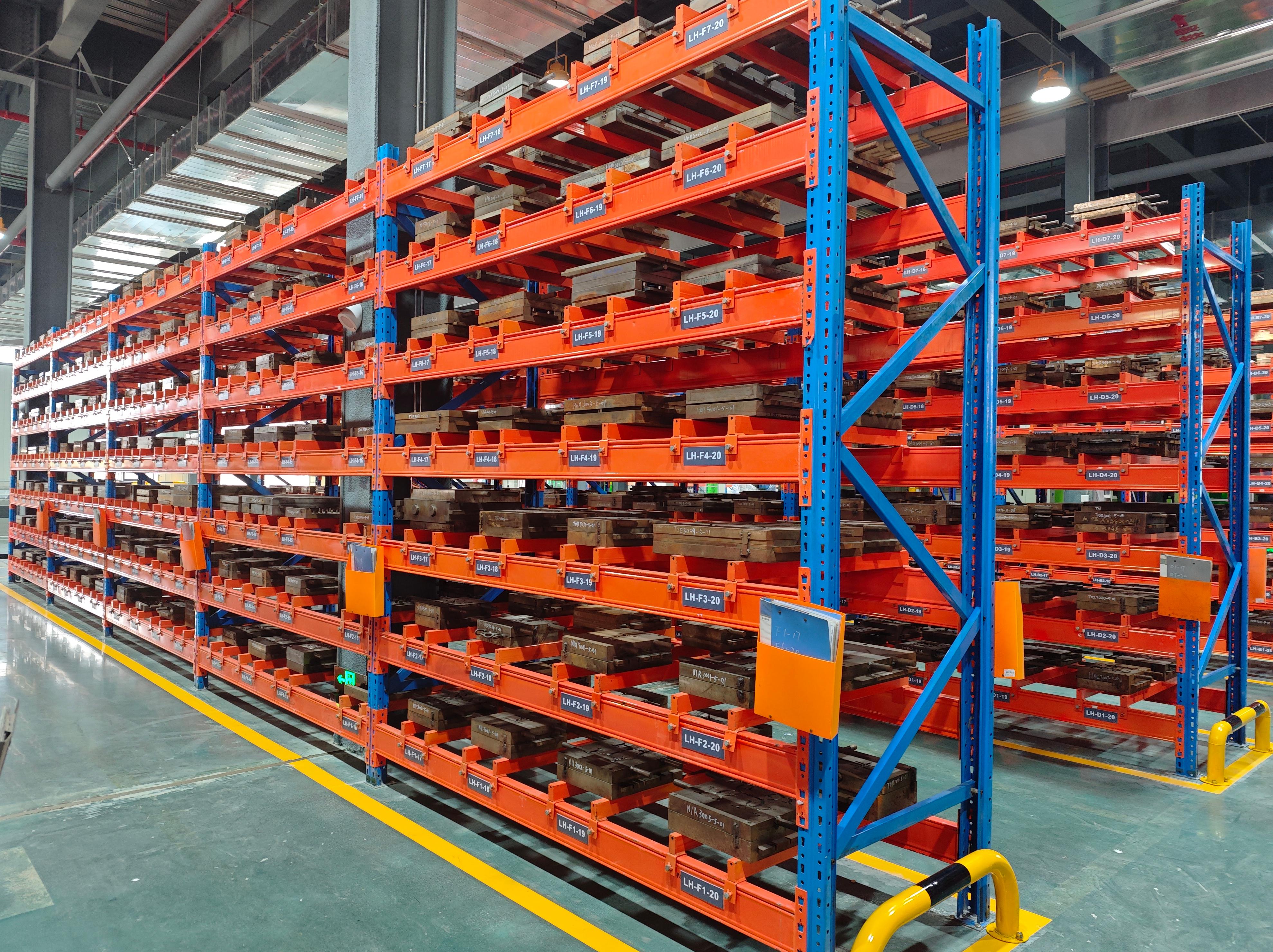 Warehouse Racking Shelving System Steel Powder Coated Adjustable Mold Racking Storage for Small Large Molds Strong Load-bearing