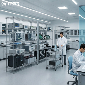 MZG Custom Laboratory Heavy Duty Multi Tier Metal Chrome Wire Shelving Unit Storage Shelf Supplier China