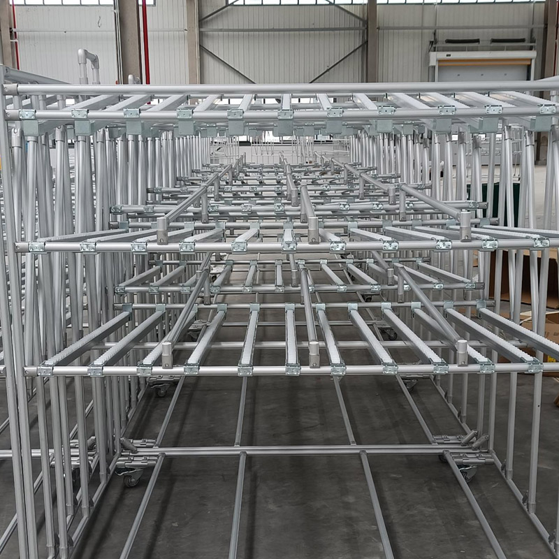 Roller Track Pipe Rack System Flow Roller Rack Assemble Aluminum Flow Rails for Shelf