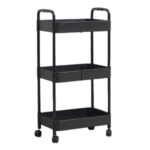 Household Trolleys Storage Rack 3 Tier Trolley Roller Trolley