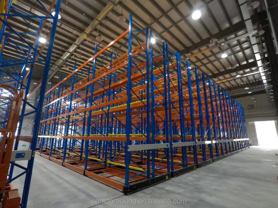 INDUSTRIAL MOBILE RACKING SOLUTION Easily Move and Sort Heavy-duty Charge (up to 8000 Lbs). Reclaim Space