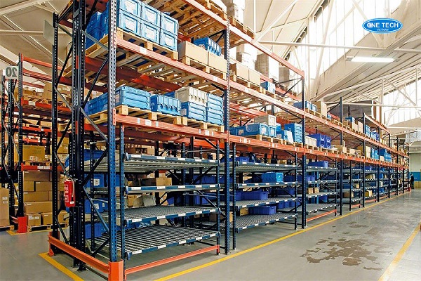 High Quality One Tech Pallet Flow Racking Gravity Flow Racking Vietnam Customization Heavy Duty Steel Electrostatic Powder