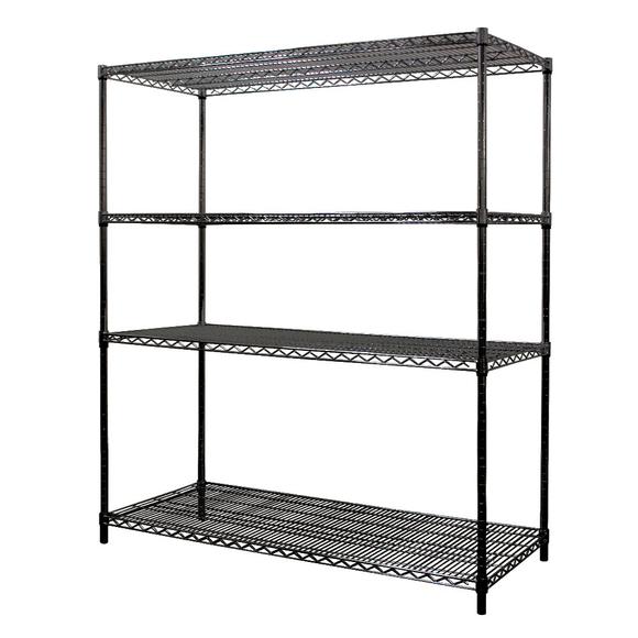 800lbs Loading Weight Per Shelf 4 Tiers NSF Certified Warehouse Industrial Storage Chrome Metal Wire Shelving