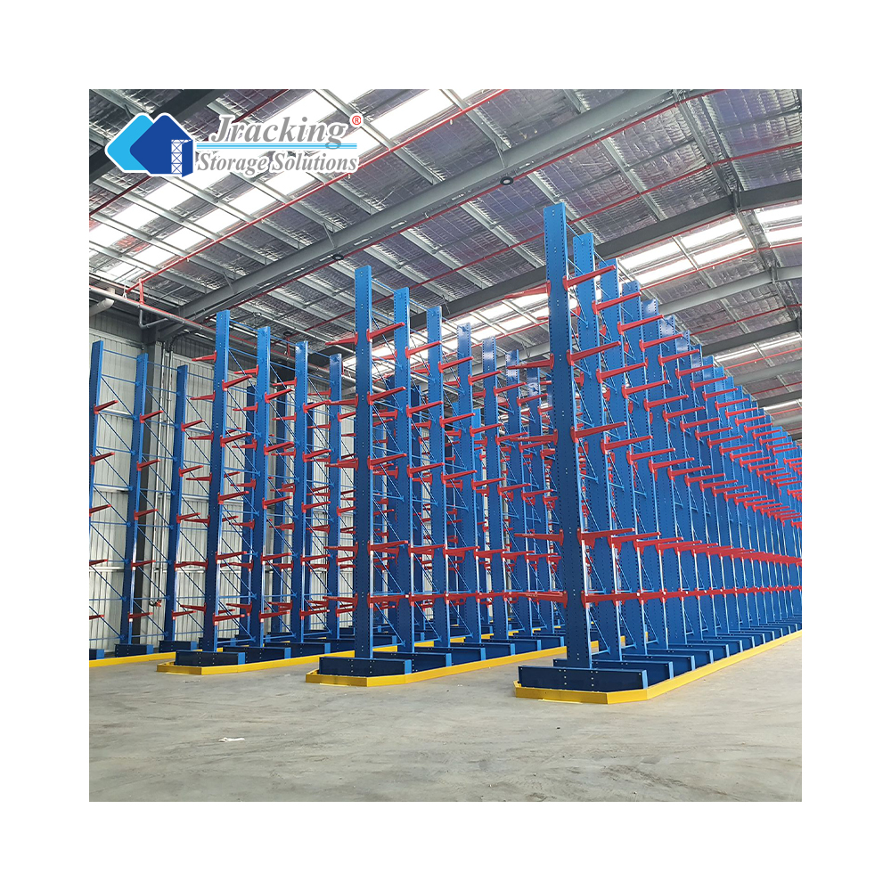 Jracking Industrial Shelving Warehouse Racks Heavy Duty Steel Cantilever Storage Rack System For Steel Pipe Storage