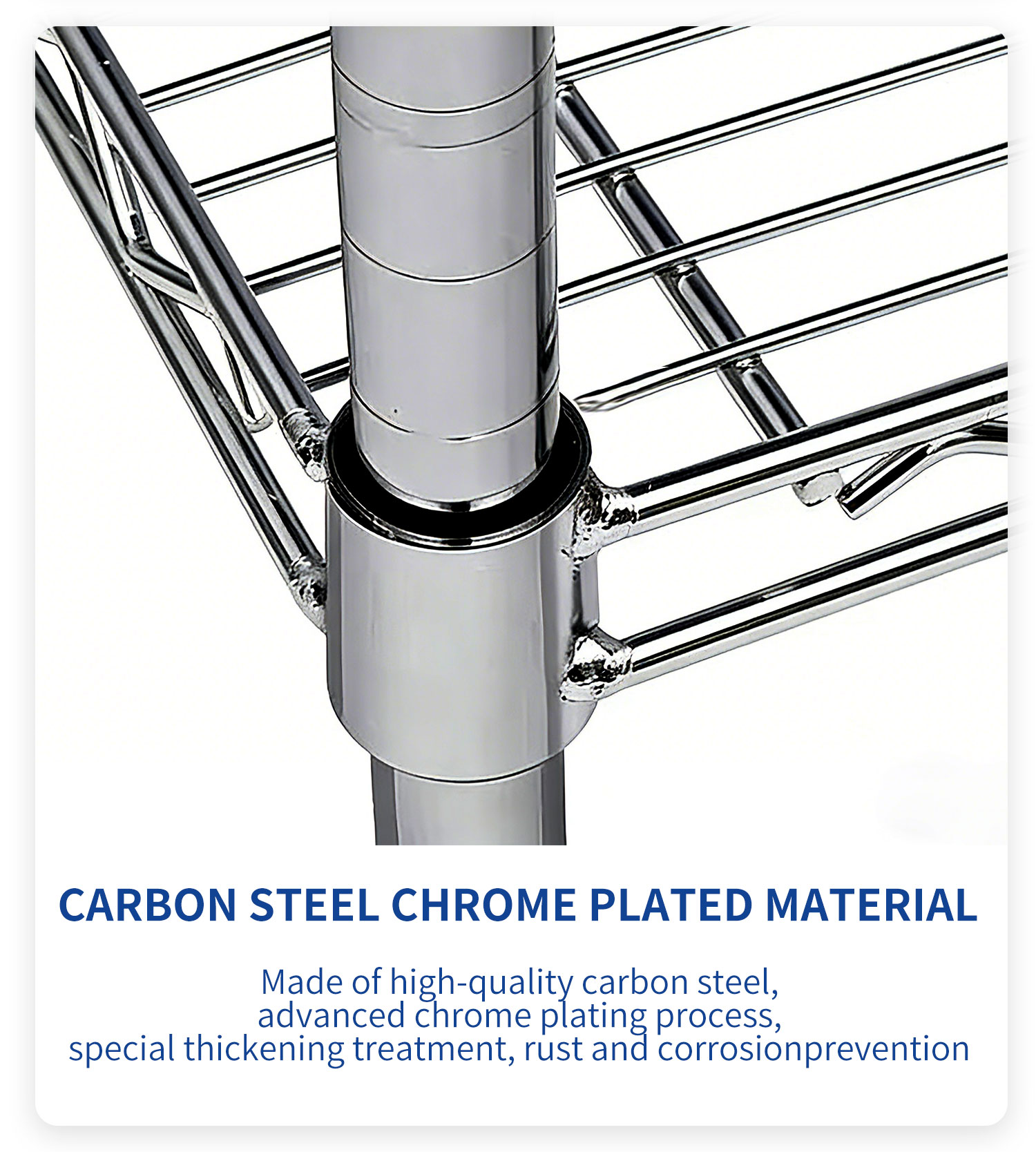 Heavy Duty Multi-Layer Floor Standing Storage Racks, Metal Wire Shelving for Warehouse Inventory Storage