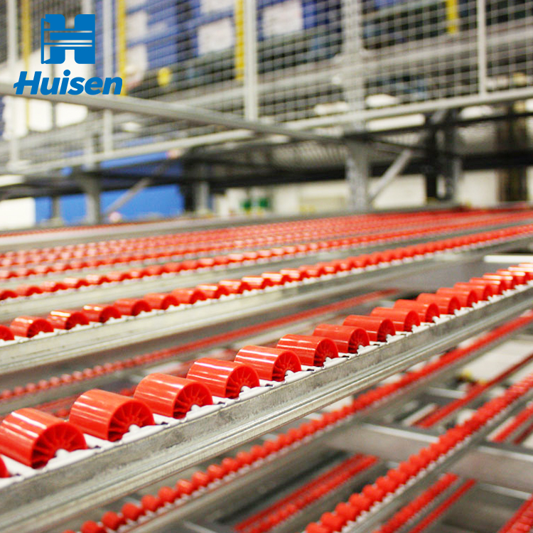 Automated Adjustable Durable Heavy Duty High Density Gravity Roller Shelves Steel Flow Rack Shelving System for Warehouse
