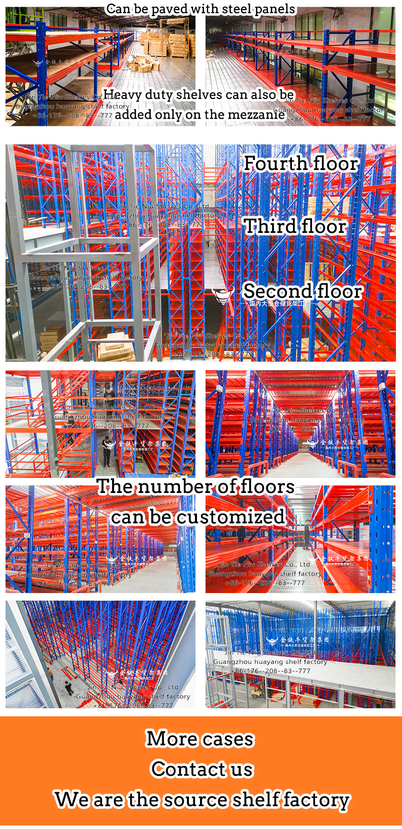 Adjustable Customized Gravity Storage Shelf Heavy Duty RackingSystem
