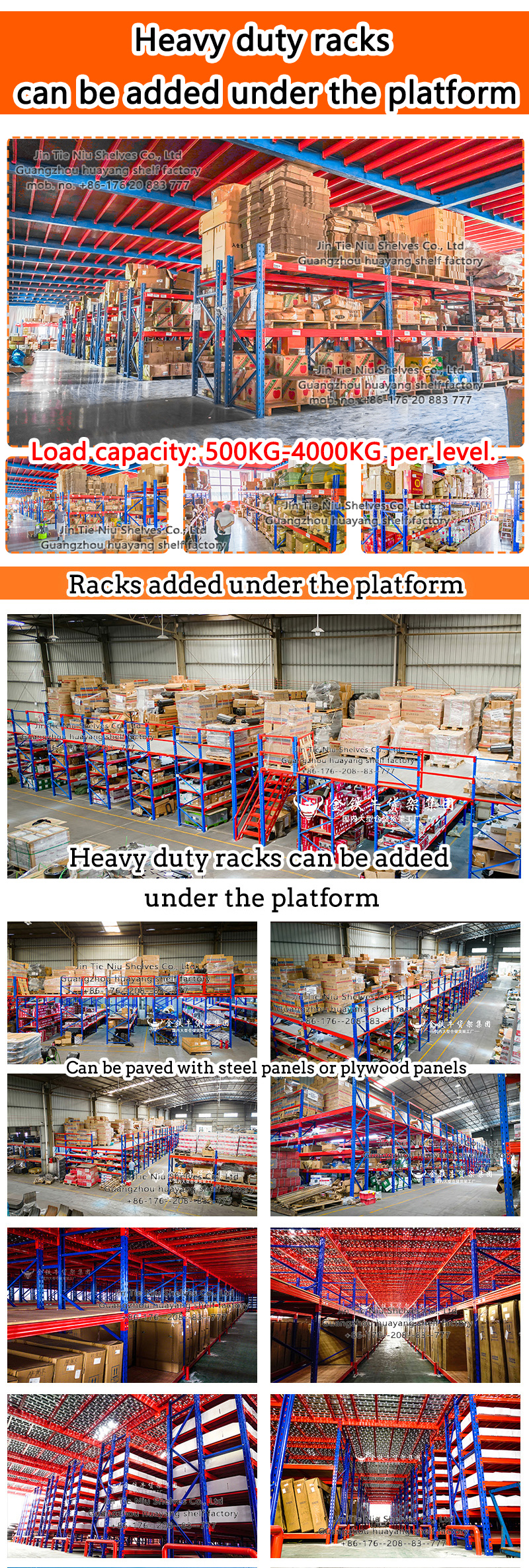 Adjustable Customized Gravity Storage Shelf Heavy Duty RackingSystem