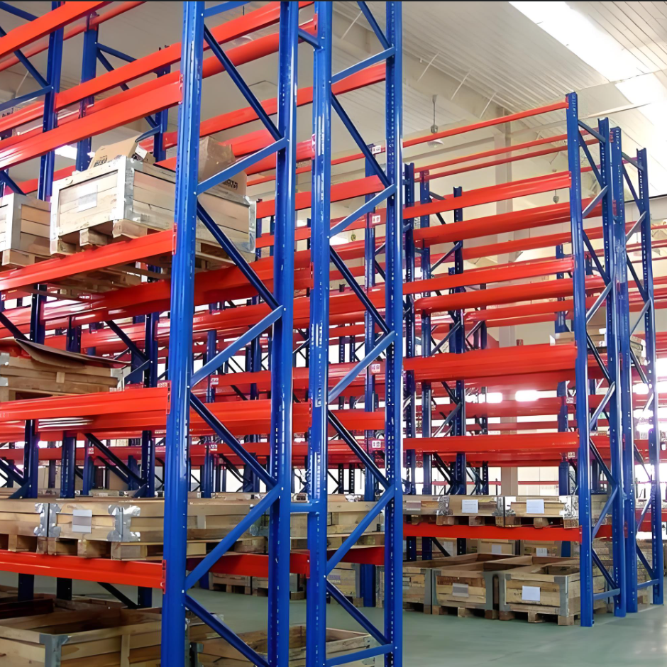 Selective Pallet Racking With Adjustable Steel Beam, OEM For Forklift Palletized Goods Warehouse Storage