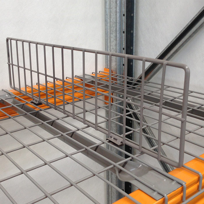 Galvanized Snap in Pallet Rack Bay Vertical Wire Mesh Dividers