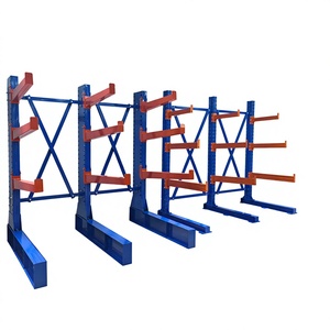 Single Double Side Heavy Duty Cantilever Rack System Long Item Pipes Lumber Steel with Adjustable Arm