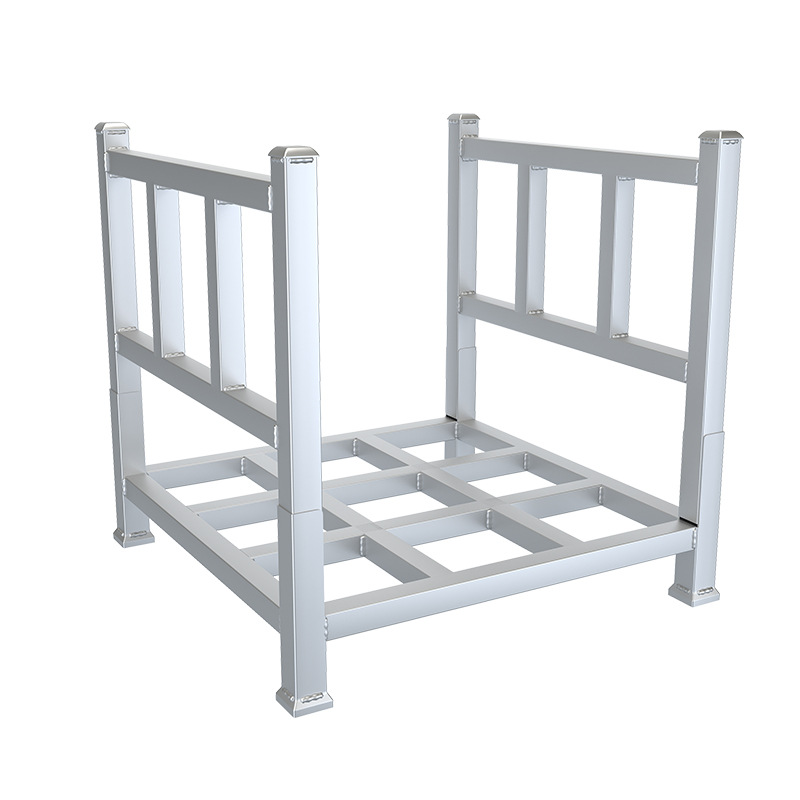 Heavy Duty Folding Stacking Rack Pallet Storage Frame No Assembly Required Made in China
