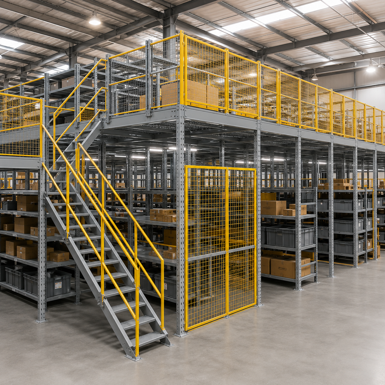Assembled Metal Heavy Duty Multi Tier Storage Steel Floor Mezzanine Platform System Pallet Rack Supported Mezzanine