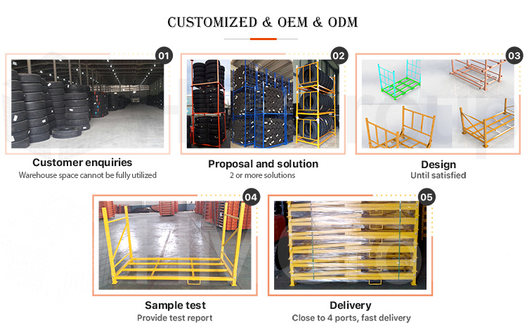Vertical Storage 4-6 High Powder Coating Heavy Duty Mild Steel Q235 Forklift Portable Storage Textile Racks