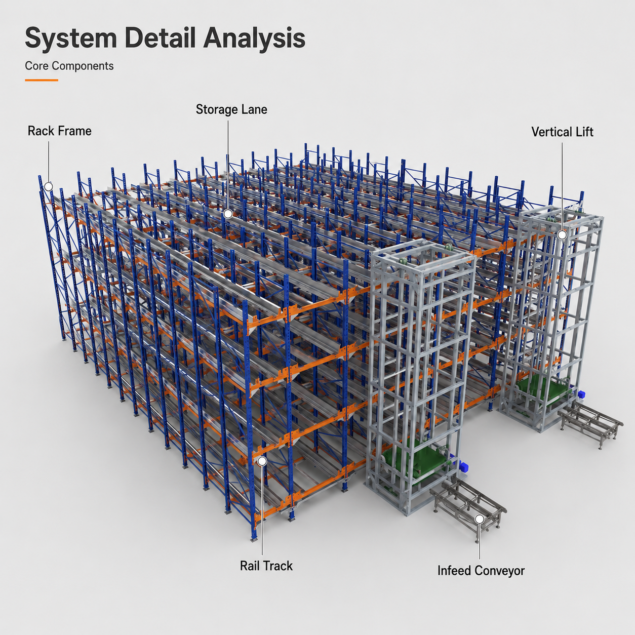 Intelligent Heavy Load Steel/Iron Anti-Rust Mezzanine Rack Multi-Level Automated Warehouse Pallet Shuttle Racking System