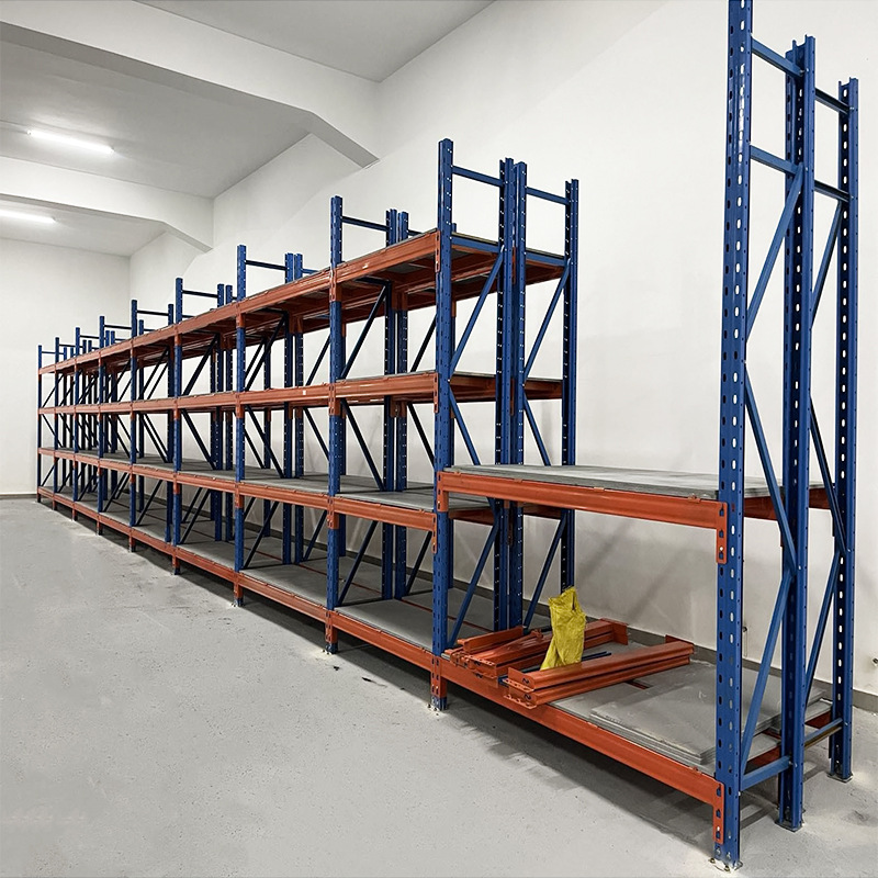 Heavy-duty Cold-rolled Steel Warehouse Racking Extra-Strong Load Capacity Thickened Construction Four-Layer Industrial Shelving