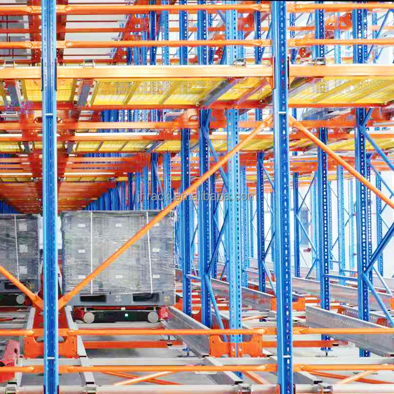 Heavy Duty 4 Way Shuttle Racking System Steel Radio Shuttle Pallet Rack High Density Automated Warehouse Storage Manufacturer