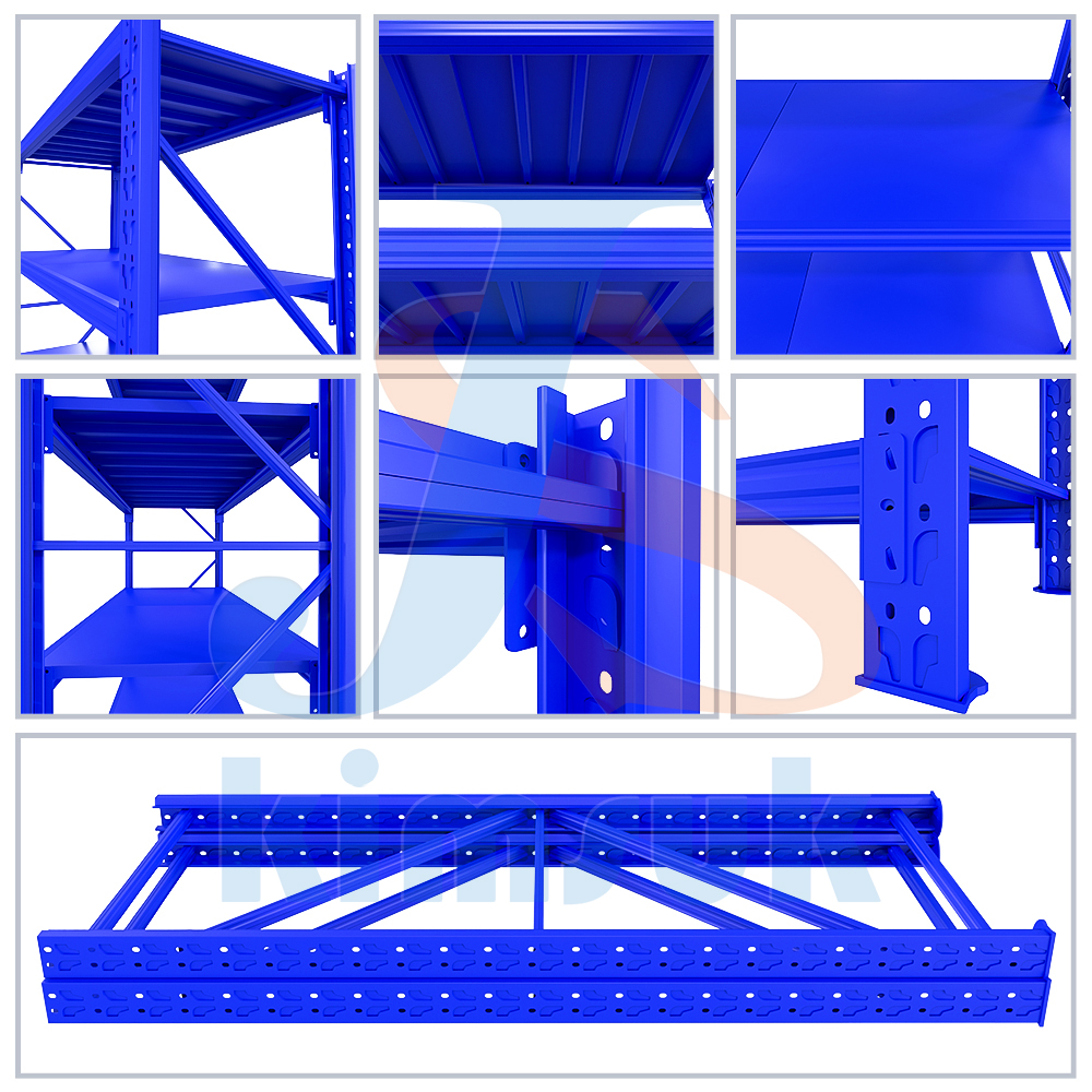 Racking Adjustable Metal Boltless Shelf and Racks Warehouse Storage Medium Duty Metal Rack Shelf