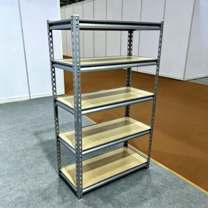 5 Tier Boltless Shelving Unit 150kg Per Layer Black Metal Storage Rack