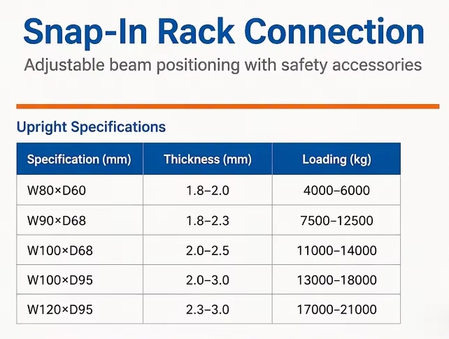 Heavy Duty Rack Upright Beam Detail