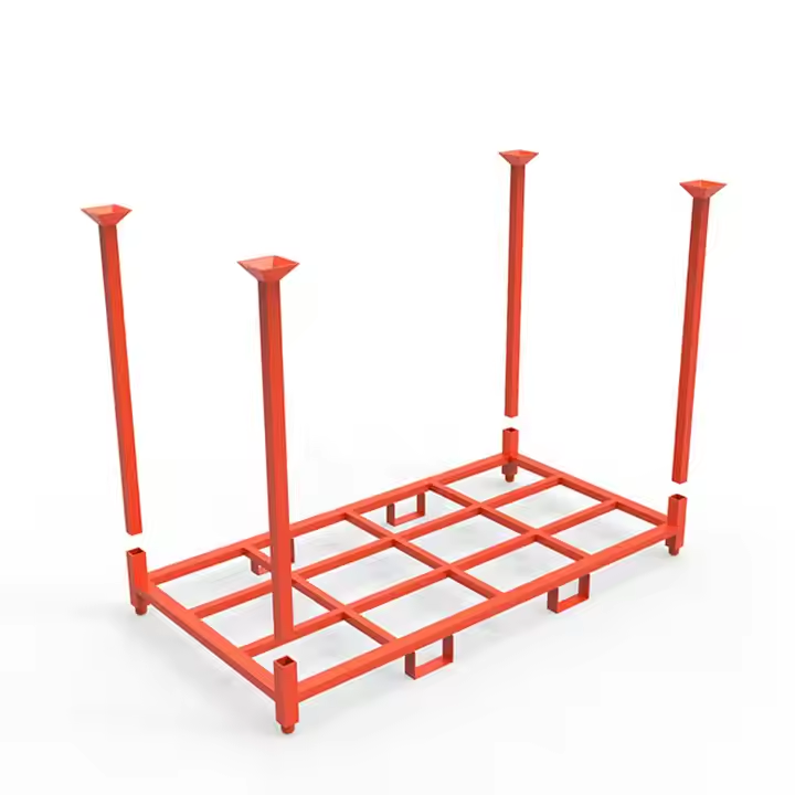 Industries Warehouse Customized Blue Pallet Steel Flat Plate Foldable Stack Fabric Storage Tire Rack Stacking Racks