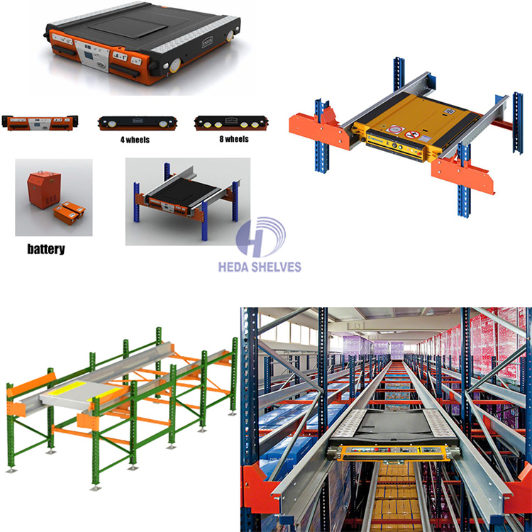 High-Density Shuttle Rack System Asrs 4-Way Shuttle Racking