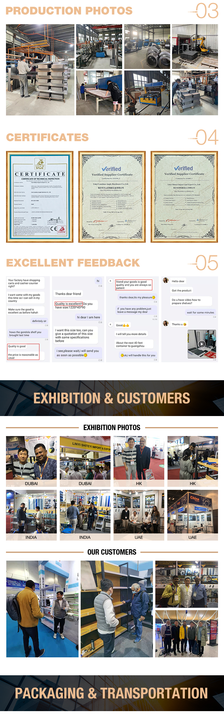Certificates and Showroom
