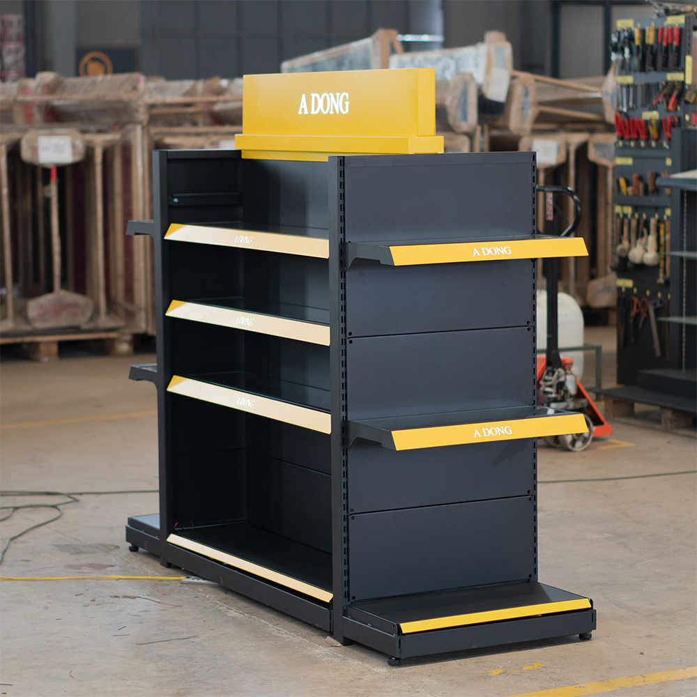 High Quality Vertical Glass Supermarket Shelves For Grocery Store-Light Duty Retail Display Stands From Vietnam OEM Factory