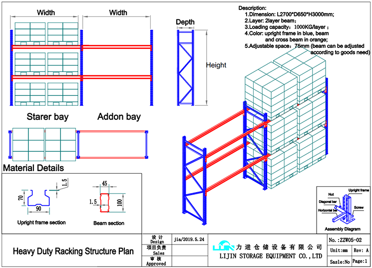 Steel Selective Drive-In Wire Units Push Metal Bin Systems Heavy Racks Warehouse Racking Adjustable Parts Heavy Duty Shelving