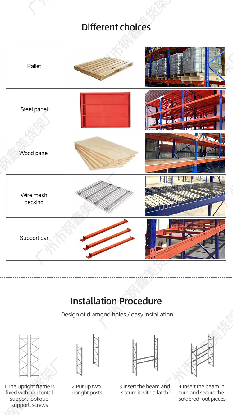 Steel storage rack frames