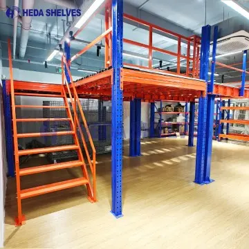 Hybrid structural steel and pallet rack mezzanine