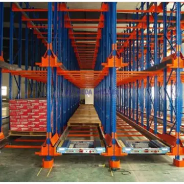 Radio shuttle racking system engineered for low temperature cold storage