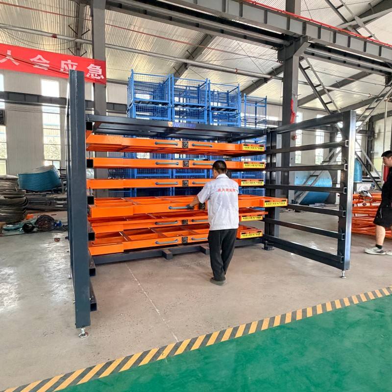Adjustable Movable Steel Selective Pallet Rack with 2 Layers ESd Protection Electric Mobile Racking System for Industrial Use