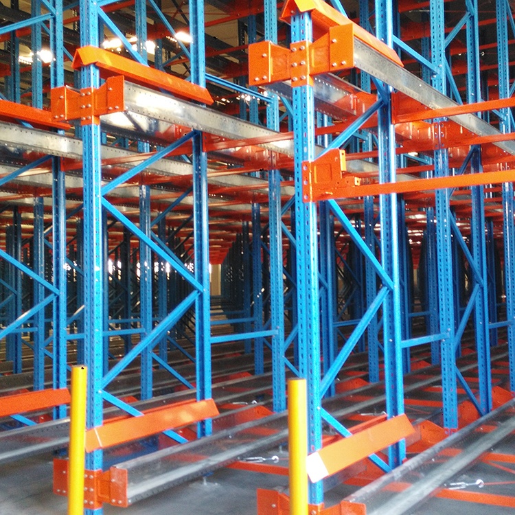 High Efficiency Auto Rack Shuttles Warehouse Racking Stacking Racks & Shelves Storages Rack Pallet Shuttle System