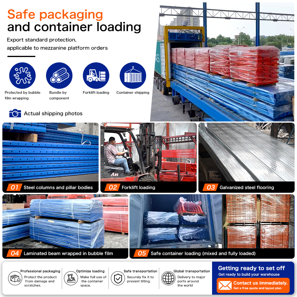 Heavy Duty Industrial Steel Mezzanine Floor Storage System Multi Level Warehouse Rack Shelving Space Saving Solution