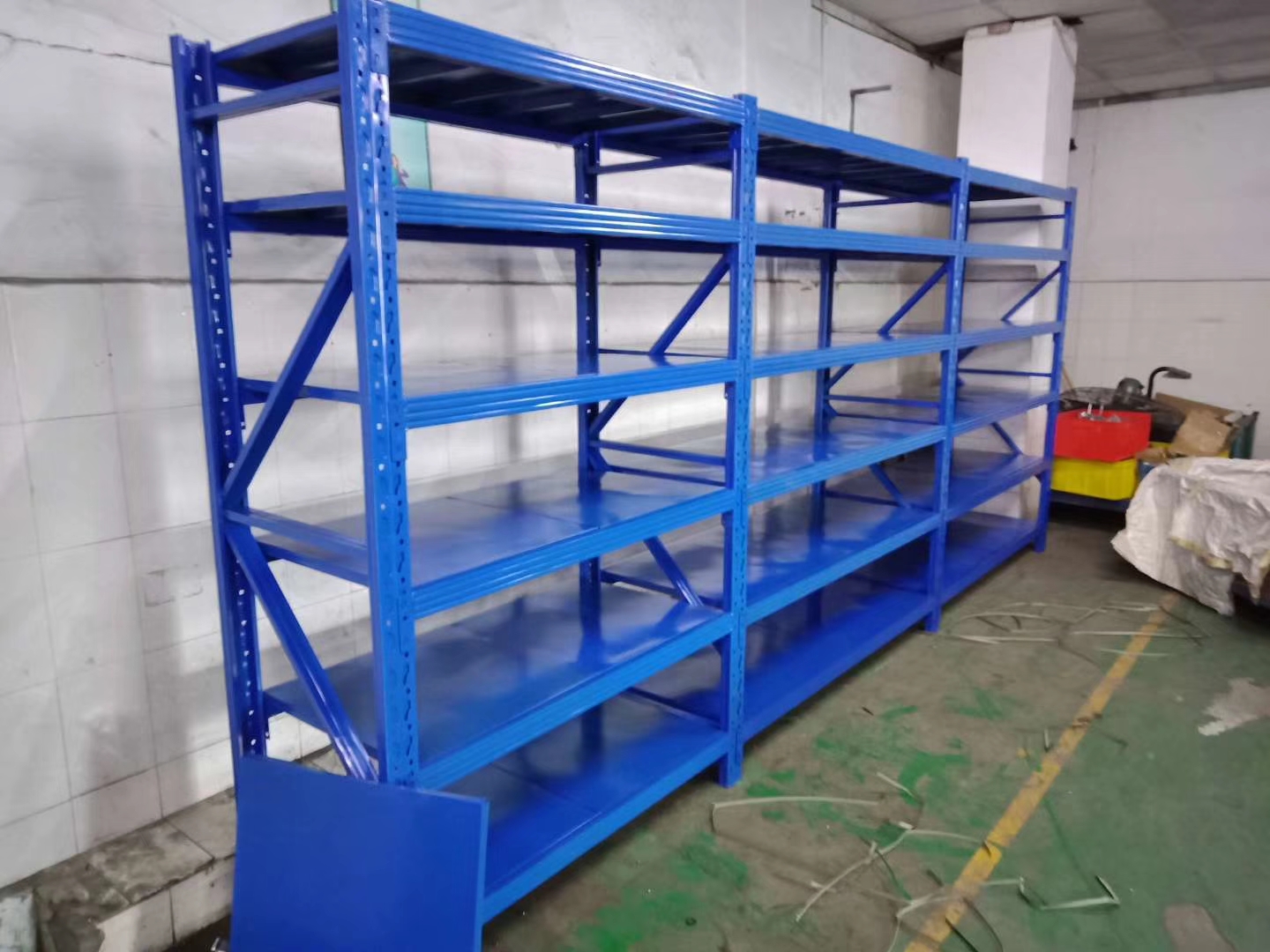 Adjustable Industrial Warehouse Light Duty Steel Slotted Angle 5 Layer Shelving Rack System with 500KG Capacity 10 Year Warranty