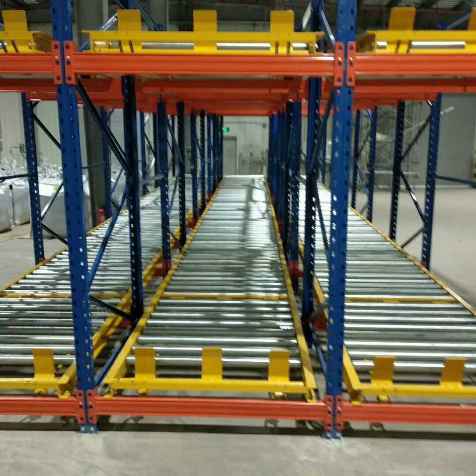 Factory Steel Durable Heavy Duty CE Certified Warehouse Gravity Carton Pallet Flow Roller Sliding Rack