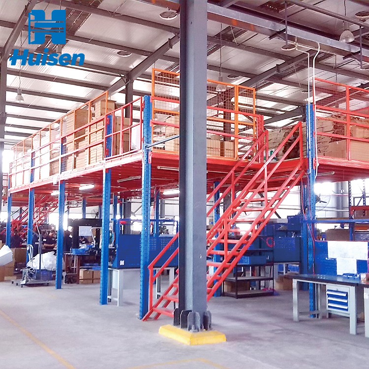 Industrial Warehouse Attic Lofts Heavy-Duty Steel Storage Racks Mezzanine Floor Platforms Pallet Racking Systems