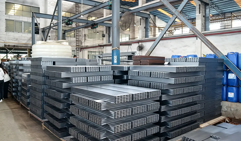 High capacity steel racking fabrication