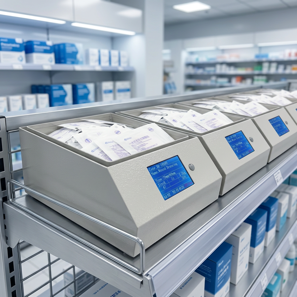 Smart Modern Multi-Function Weighing Shelf System Gravity Sensor Medical Consumable Management Storage Rack for Hospital