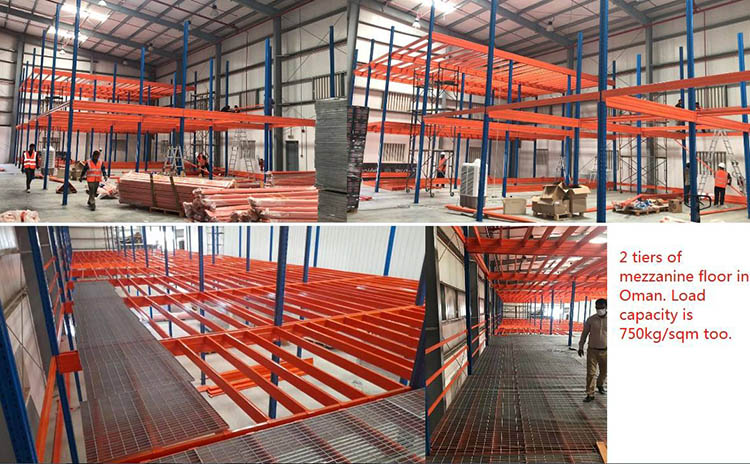 Warehouse Heavy Duty Steel Loft Platform Shelf Storage Attic Rack Pallet Racking Supported Mezzanine Floor Racks System