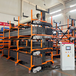 Heavy Duty Industrial Single/Double-Sided Telescopic Cantilever Racking System 0.5T-3.0T Load Capacity 2-6 Layers Powder Coated