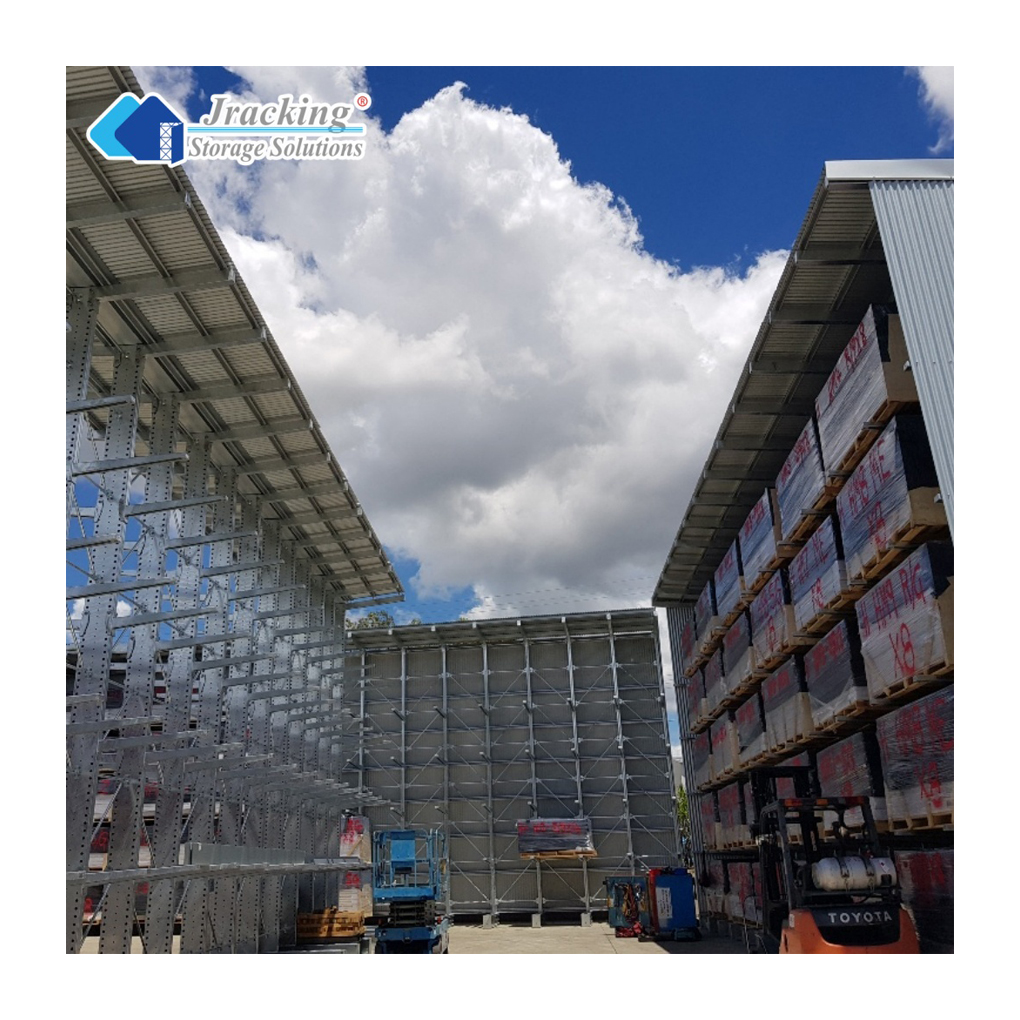 Jracking Outdoor Industrial Storage Shelving Heavy Duty Cantilever Racking System for Long Pipe Storage
