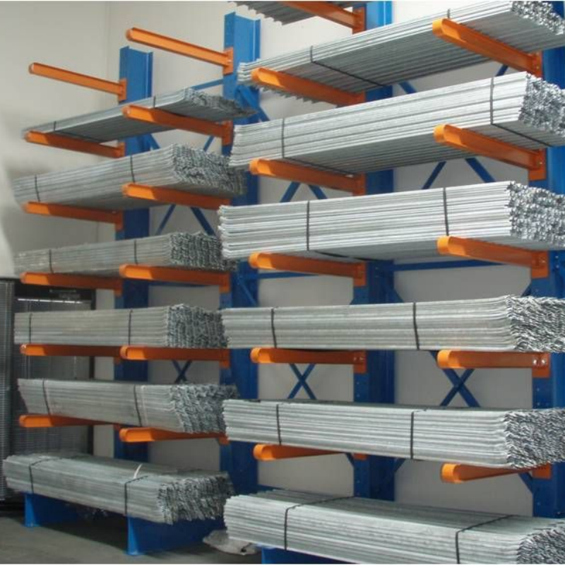 Adjustable Arm Height Heavy Load Bearing Cantilever Rack Solid Wood Timber Pallet Free Storage Cantilever Racking