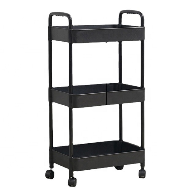 Household Trolleys Storage Rack 3 Tier Trolley Roller Trolley