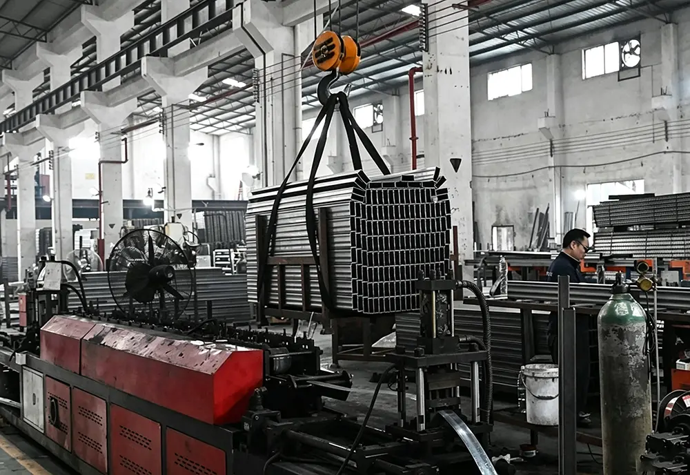 Automated powder coating and curing conveyor