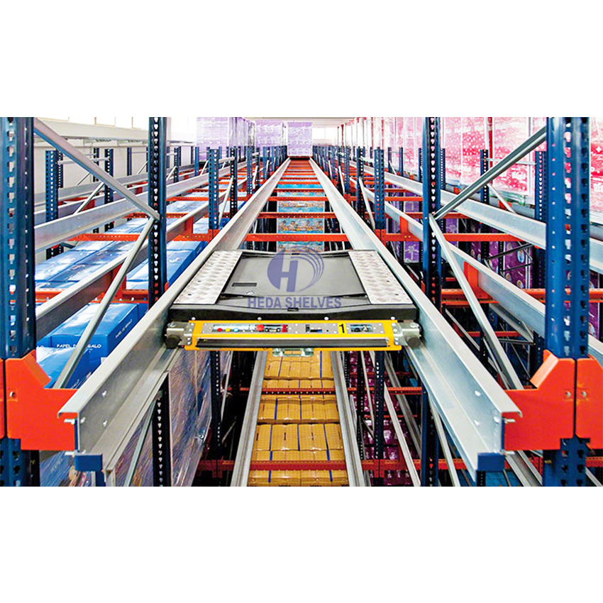 Durable Shuttle Heavy Duty Rack System Asrs 4-Way Shuttle Racking Automated Radio Shuttle Racking System for FIFO &amp; LIFO